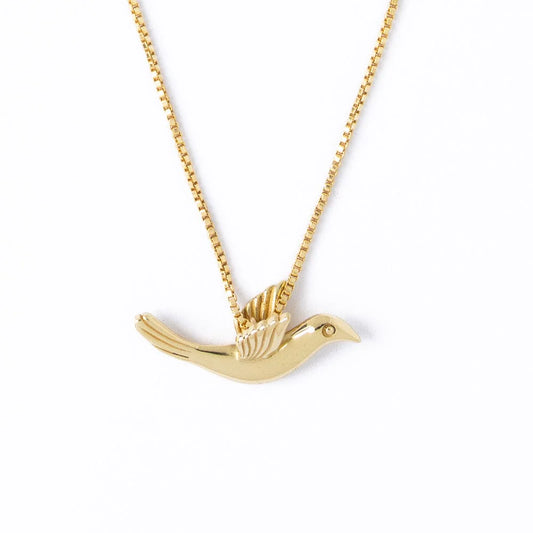 Wren Bird Pendnat Neckalce