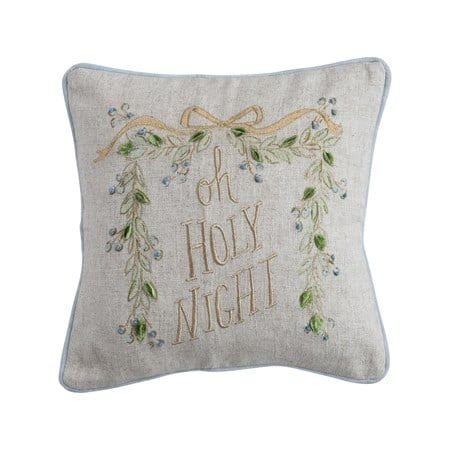 Square Cotton & Linen Printed Pillow with Velvet Back ©