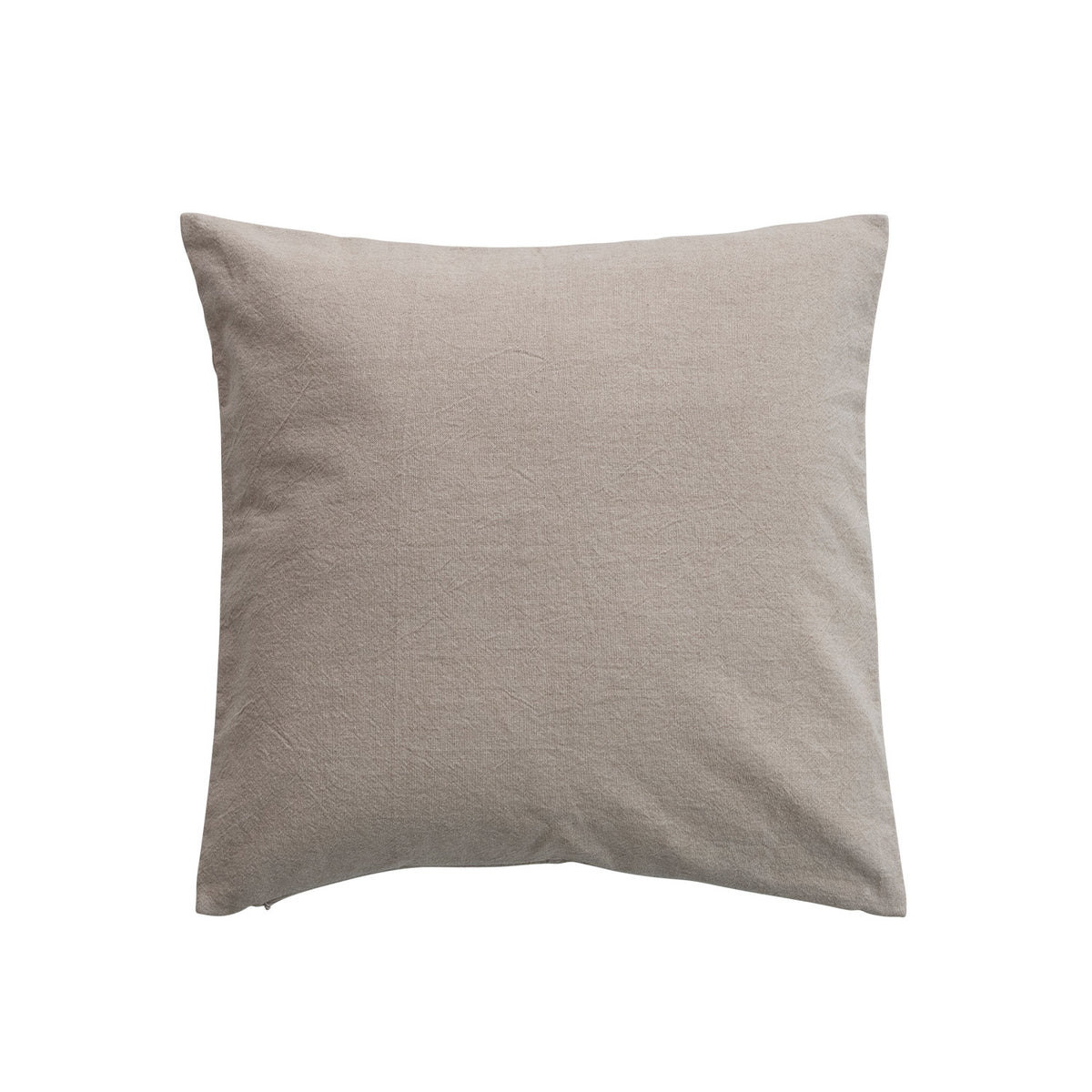 Square Cotton Chambray Pillow with Topiaries