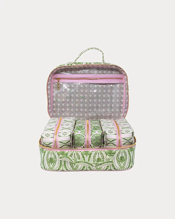 Toiletry Case-Palm Stripe