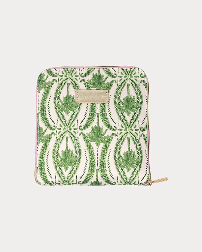 Packable Tote-Palm Stripe