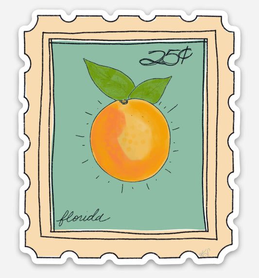 Florida Orange Weatherproof Stickers 