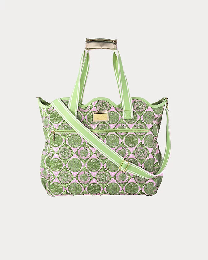 Scallop Cooler Bag-Tropical Tiles