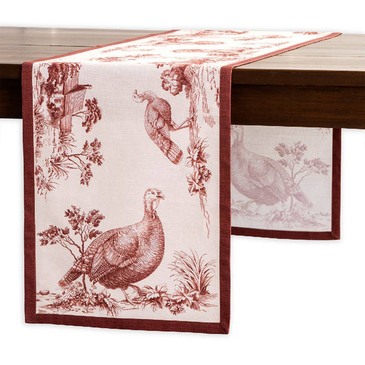 Table Runner -Holy Jouy-Brown: 72" x 14.5"