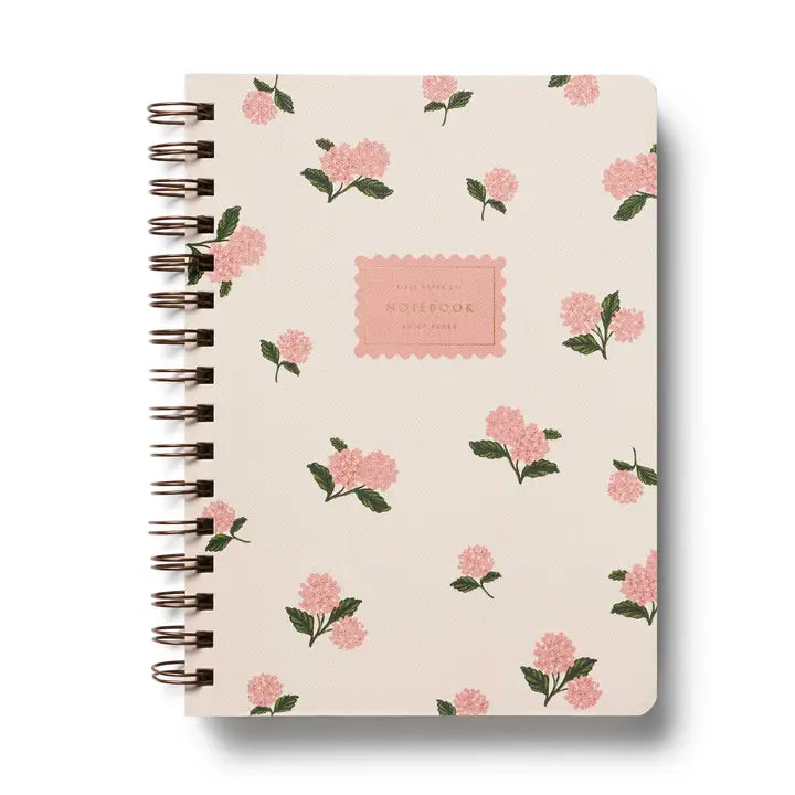 Pink Hydrangea Spiral Notebook