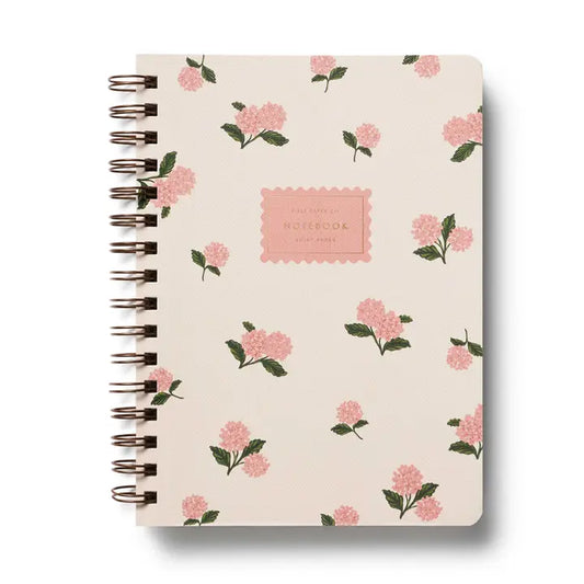 Pink Hydrangea Spiral Notebook