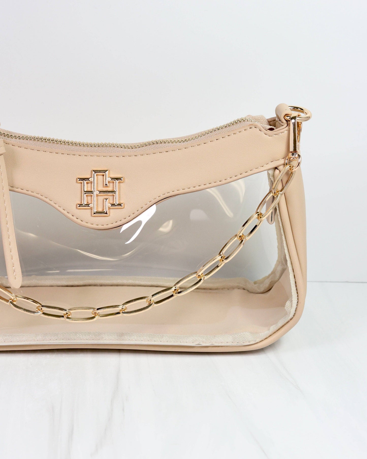 Cassidy Clear Crossbody Nude