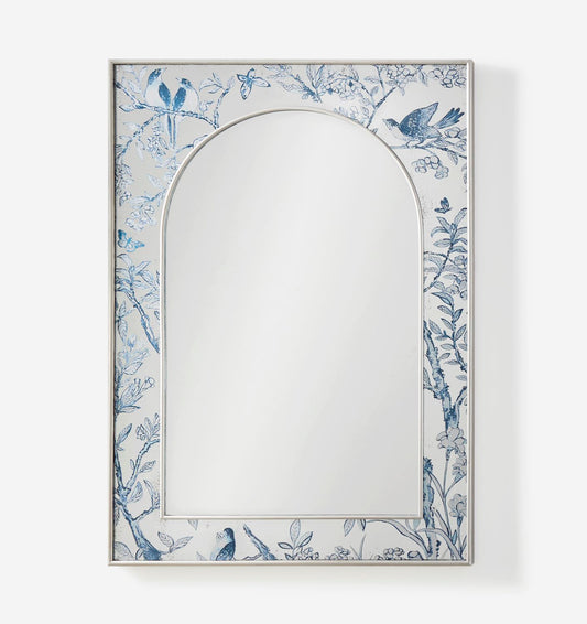 Mirror w/Bird Design Trim