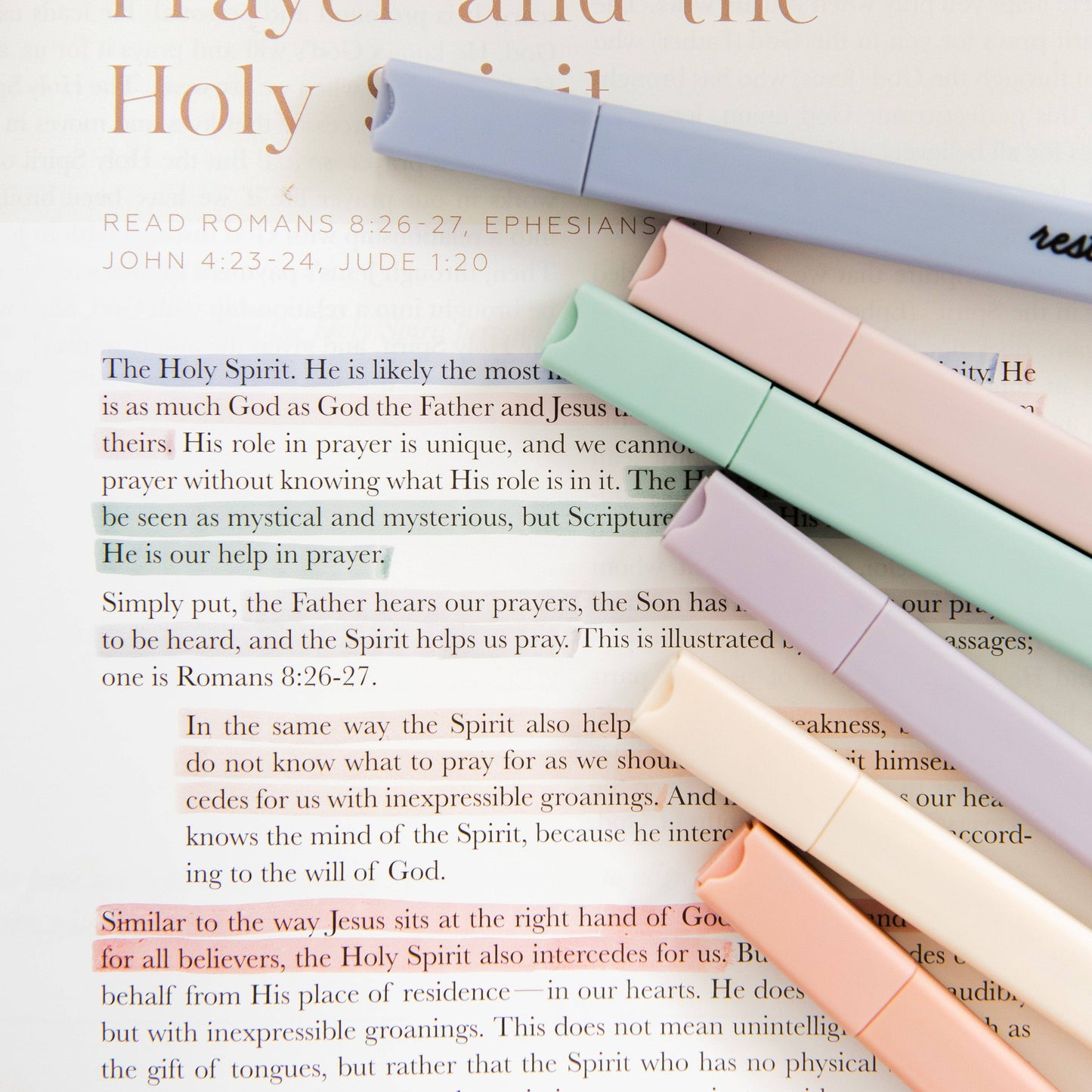 Muted Pastel Bible Study Highlighters