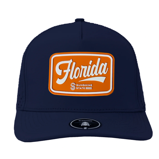 Sunshine State Orange Coastal Hat: Navy 5-panel