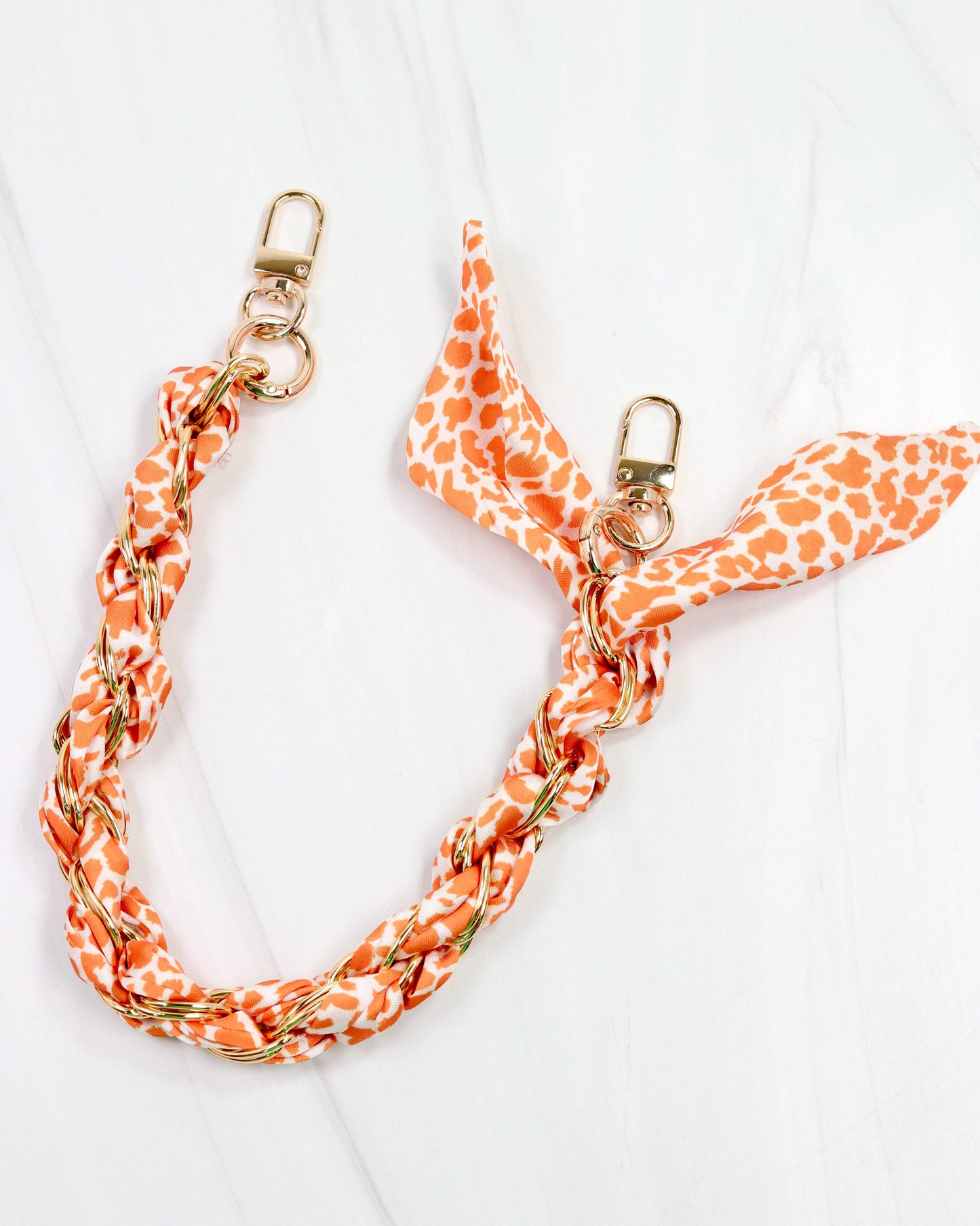 Serafina Scarf Purse Chain Orange Lep