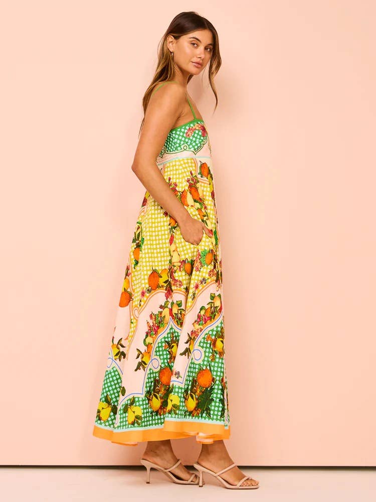 Maxi Dress Graffiti Print