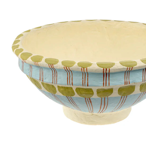 Painted Paper Mache Bowl S