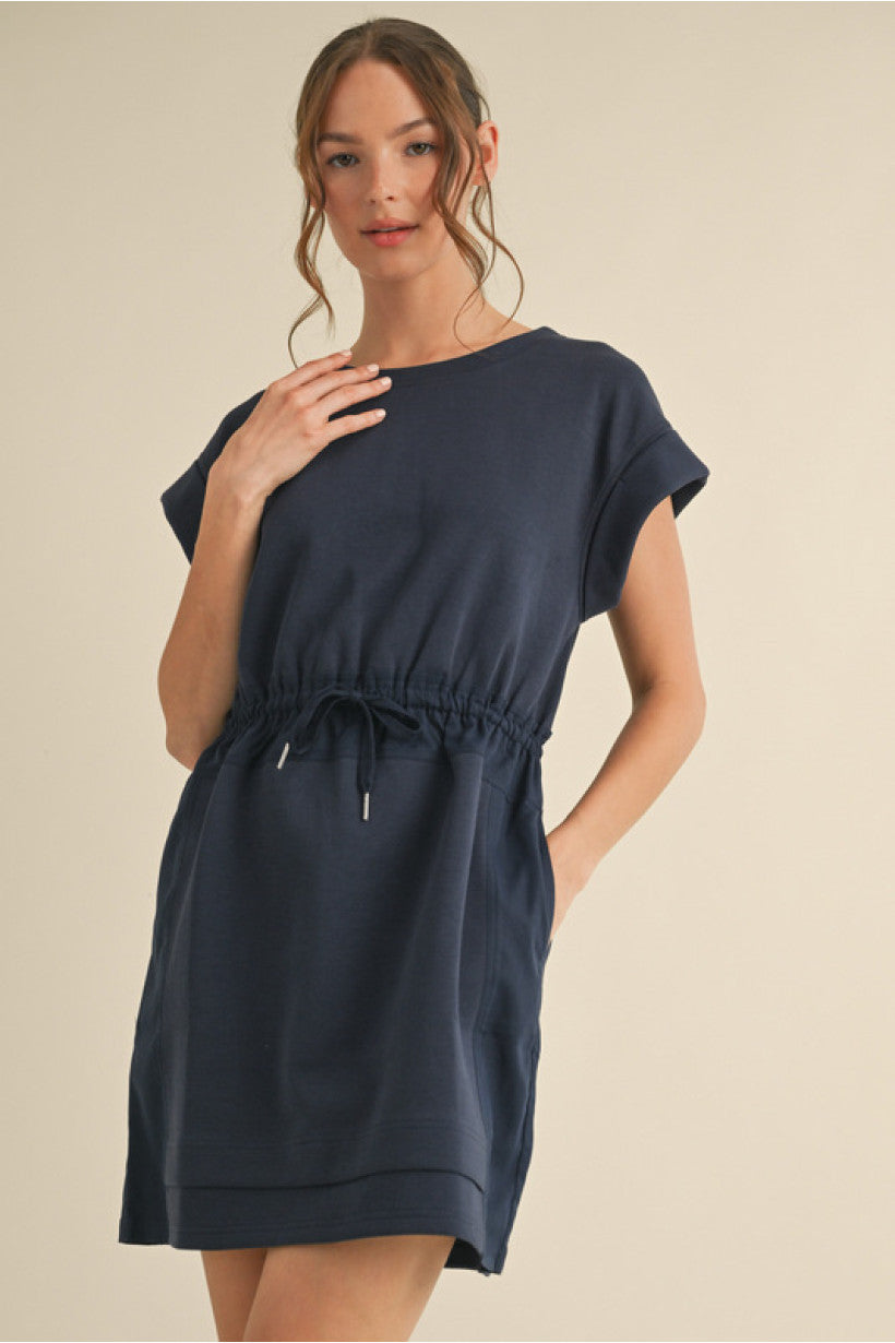 Jersey Short Dress Navy