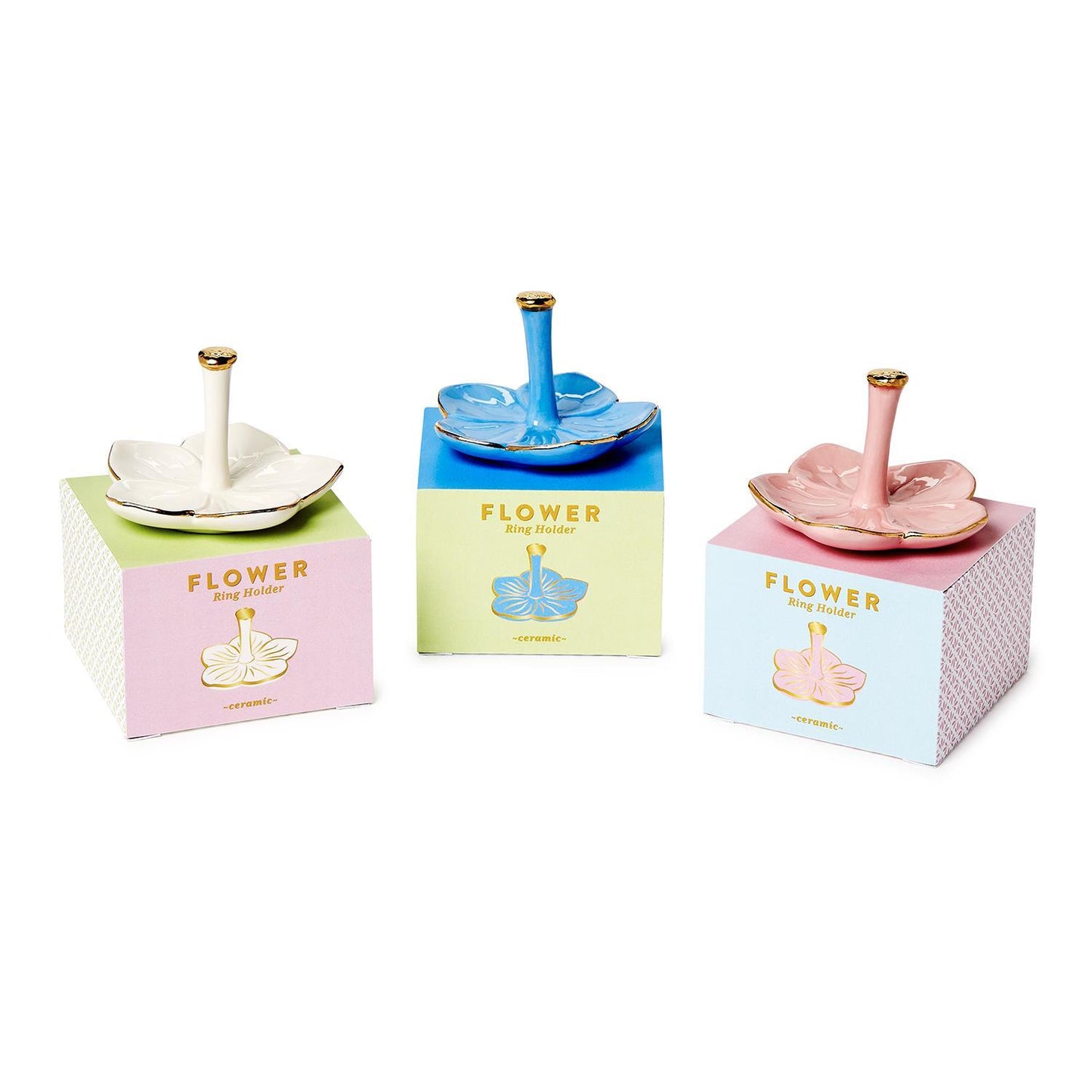 Flower Haven Ceramic Ring Holders