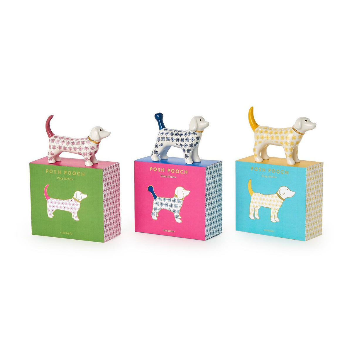 Posh Pooch Dog Ceramic Ring Holder