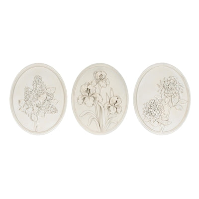 Floral Plaque 10”H Resin