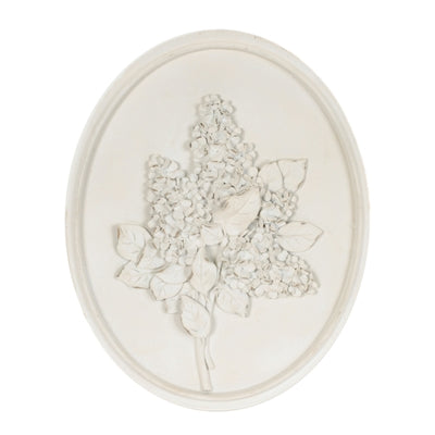 Floral Plaque 10”H Resin