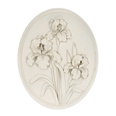 Floral Plaque 10”H Resin