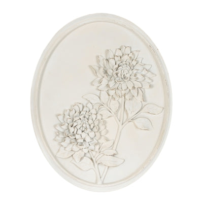 Floral Plaque 10”H Resin