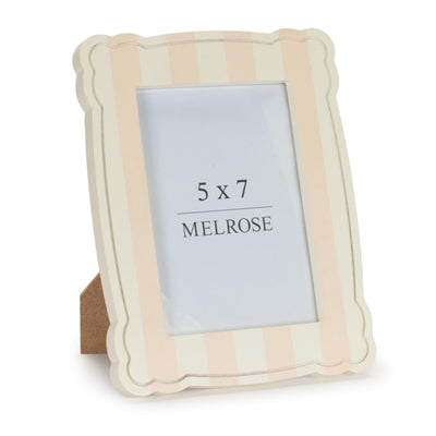 Classic Striped Photo Frame Blush