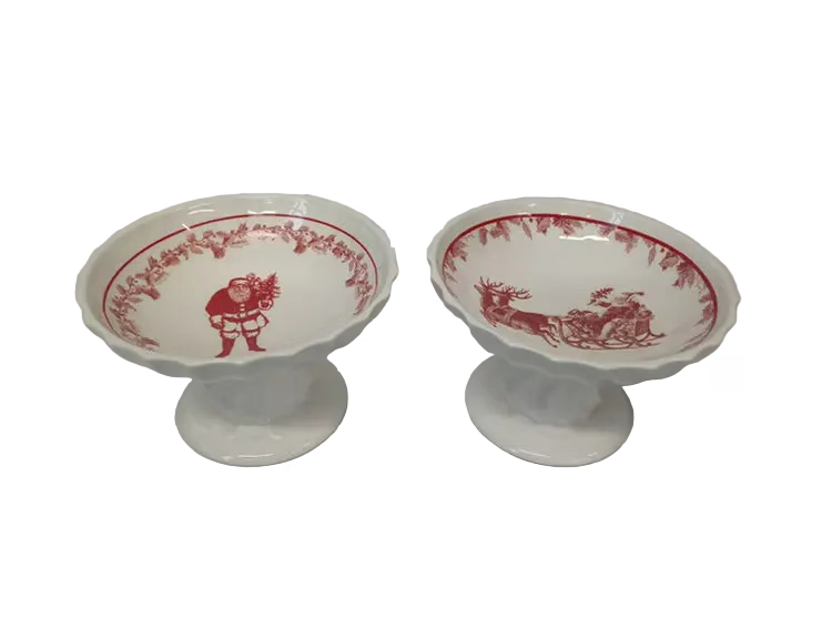 Yuletide Compote Stoneware Dish