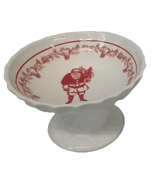 Yuletide Compote Stoneware Dish