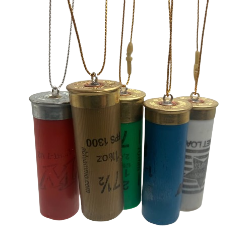 Shotgun Shell Christmas Ornaments (5 pack) : Hollow Shells Assorted Pack