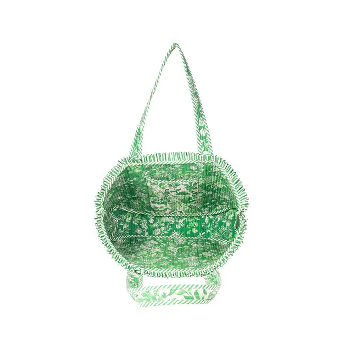 Quilted Ruffle Tote, Covent Garden