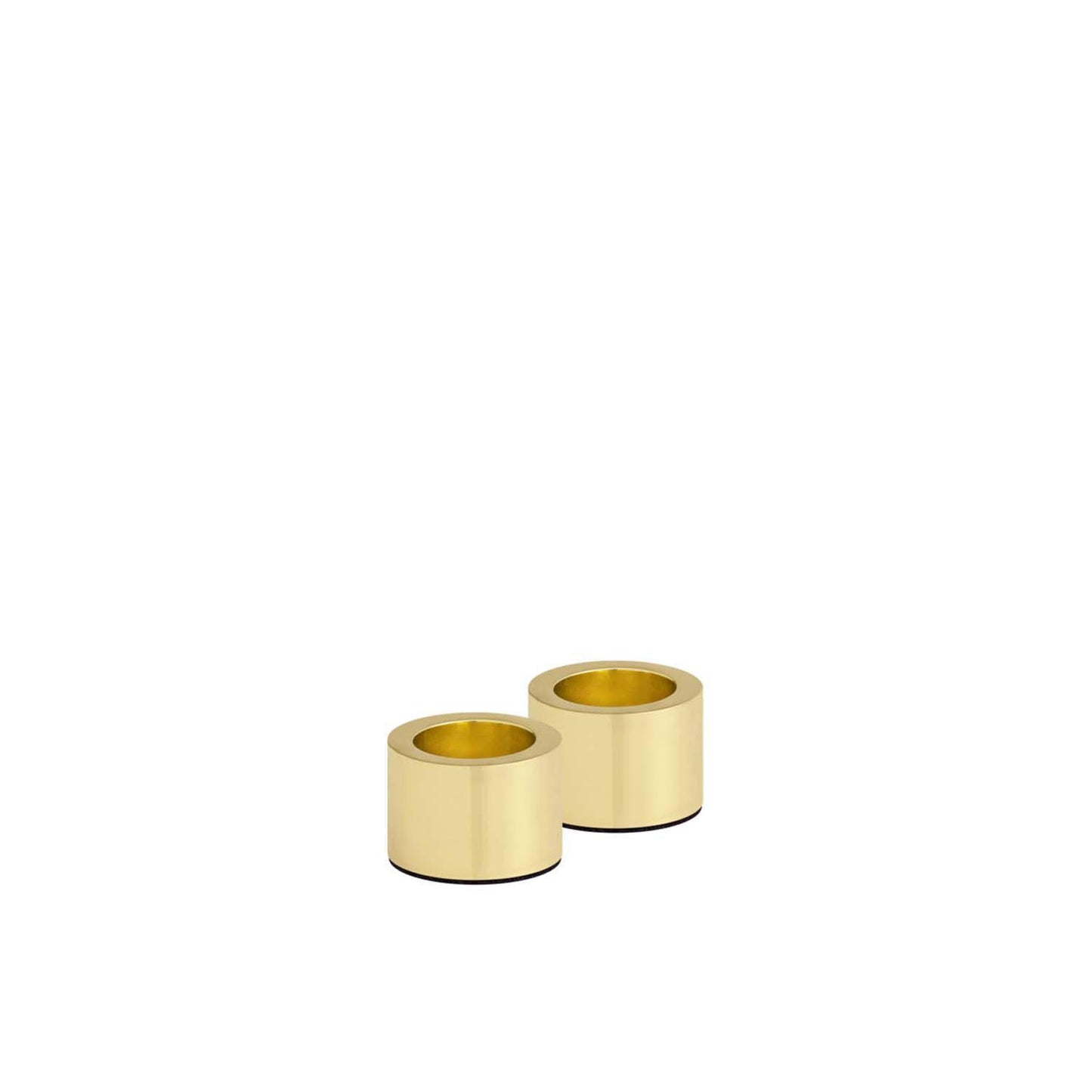 Light Candleholder Taper, Matte Brass, 2-pack,1.3 x 0.9"