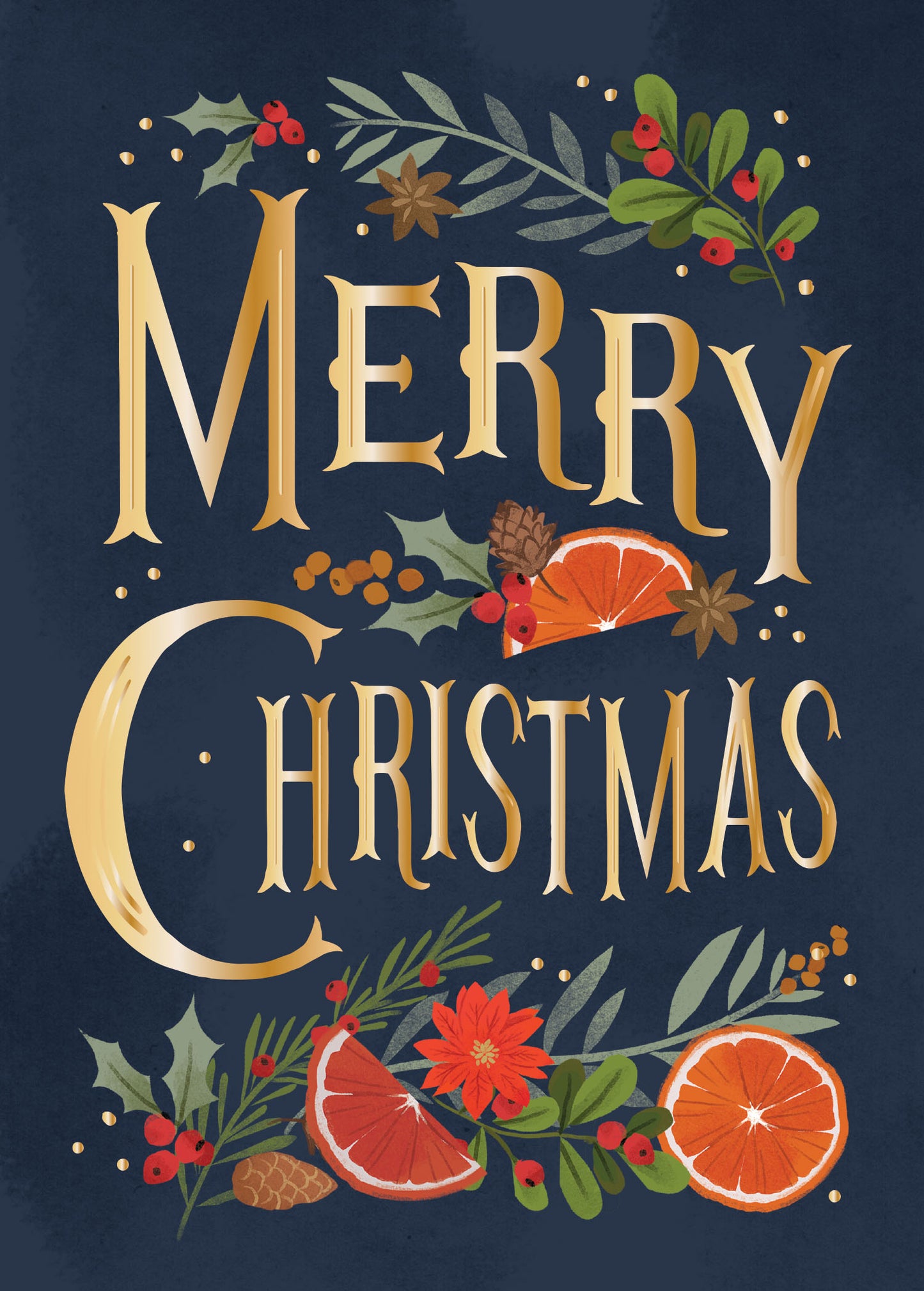 Christmas Orange Delight Greeting Card Set