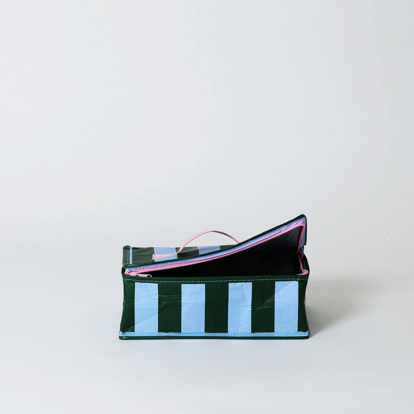 Green Blue Stripe Takeaway Bag