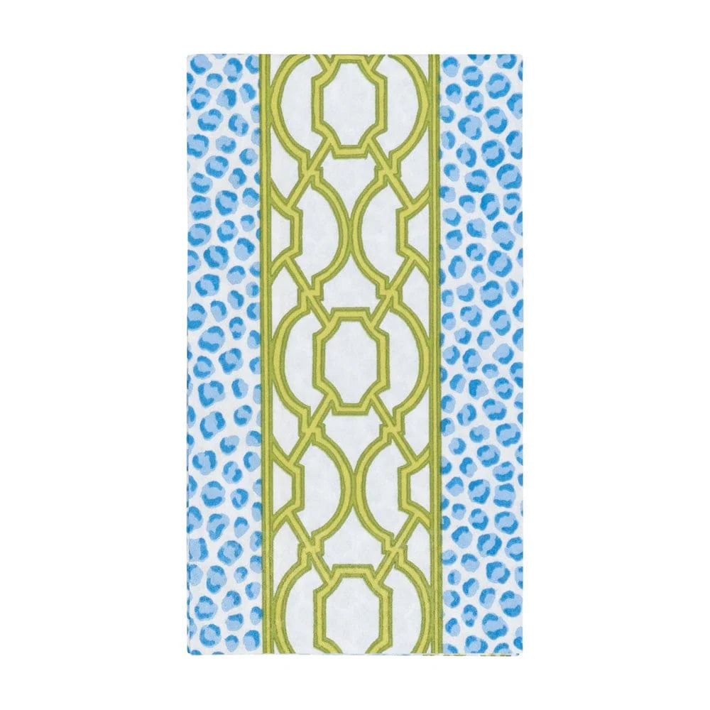 Knots And Spots Blue/Green Guest Towel