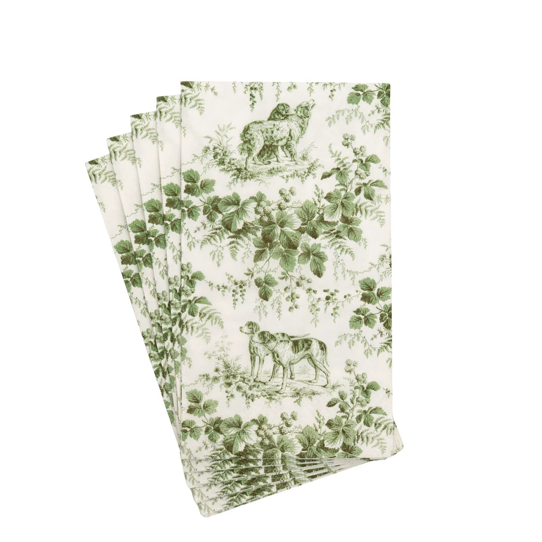 Hunting Toile Evergreen Guest Towels