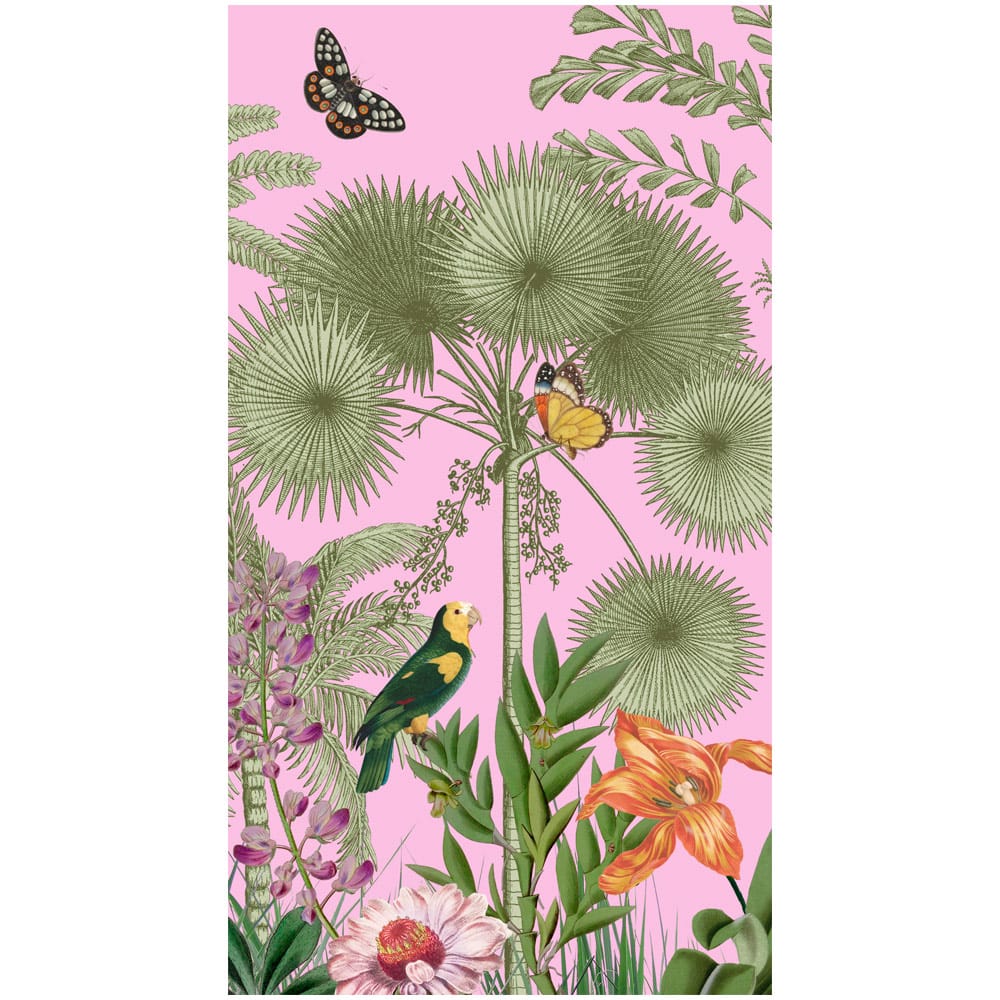 Paradise Garden Pink Guest Towel