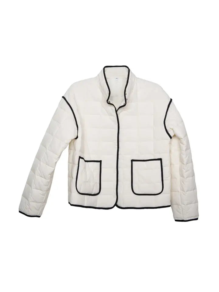 White Women's Quilted Jacket