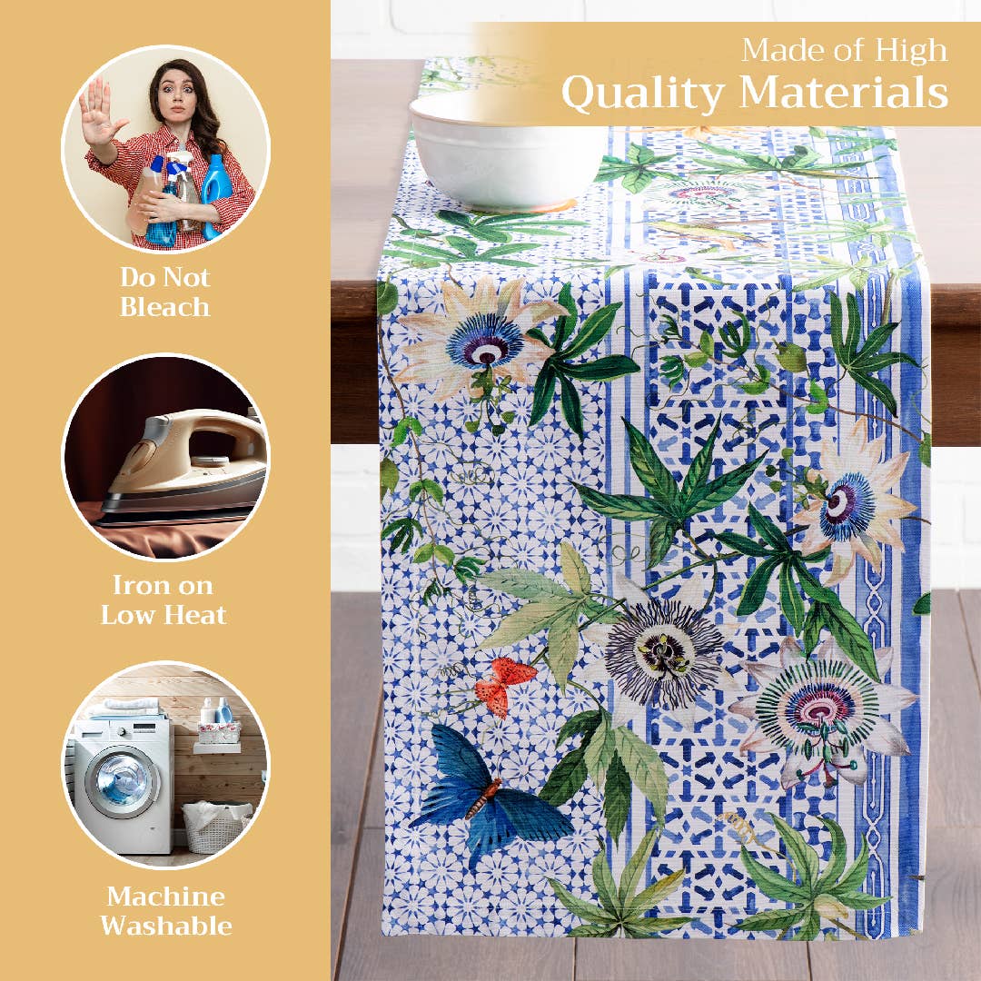 Table Runner - Passiflora: 72" x 14.5"