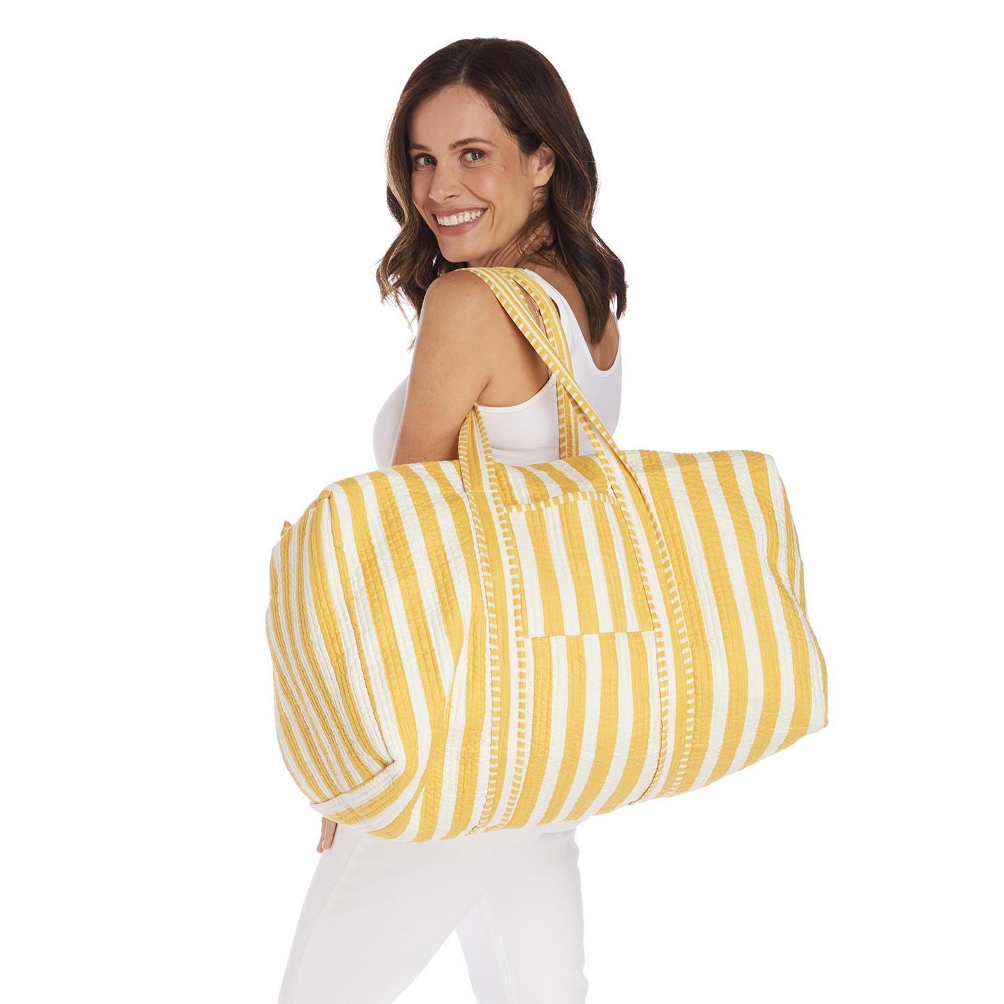Striped Weekender Bag