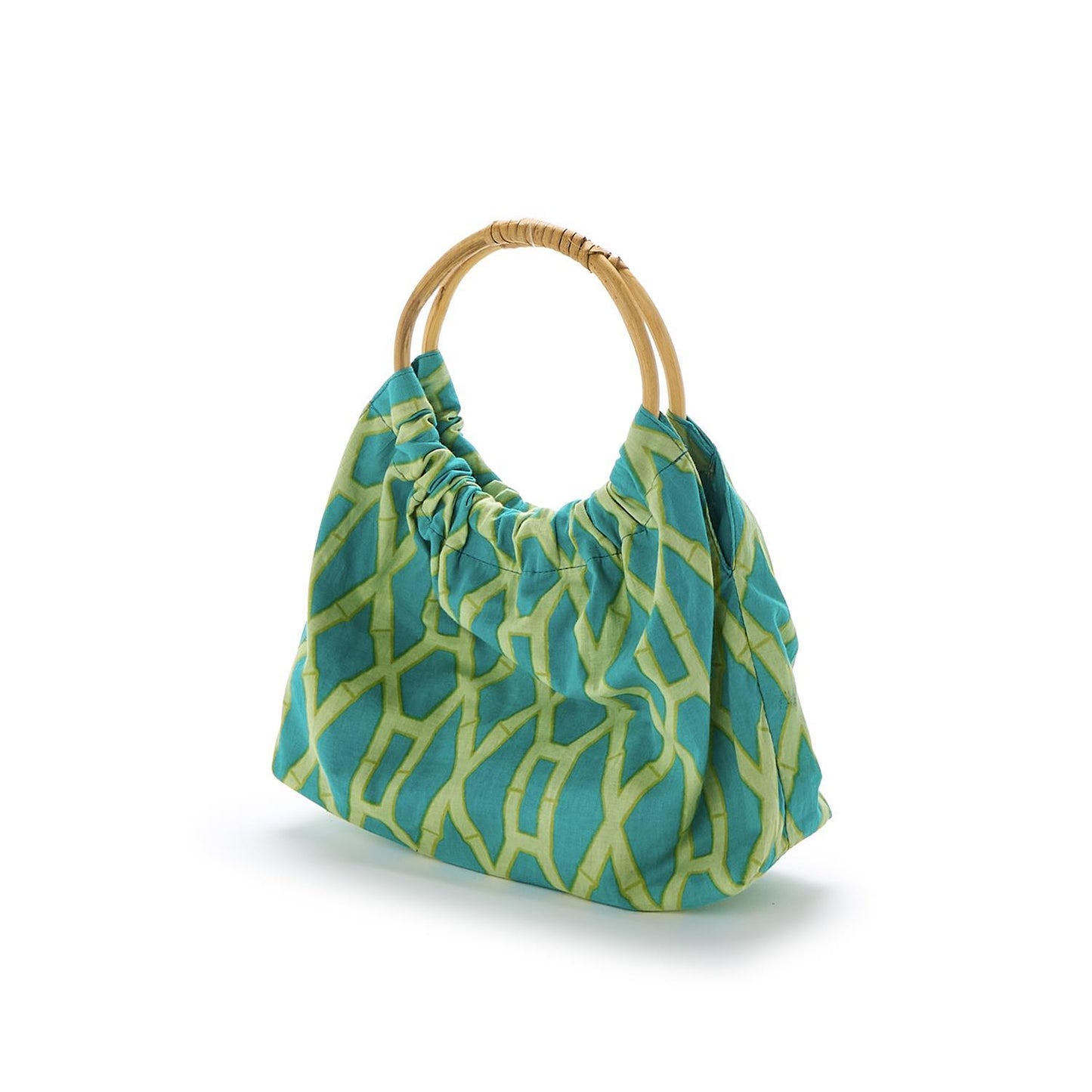 Preppy Bamboo Cotton Printed Handbag