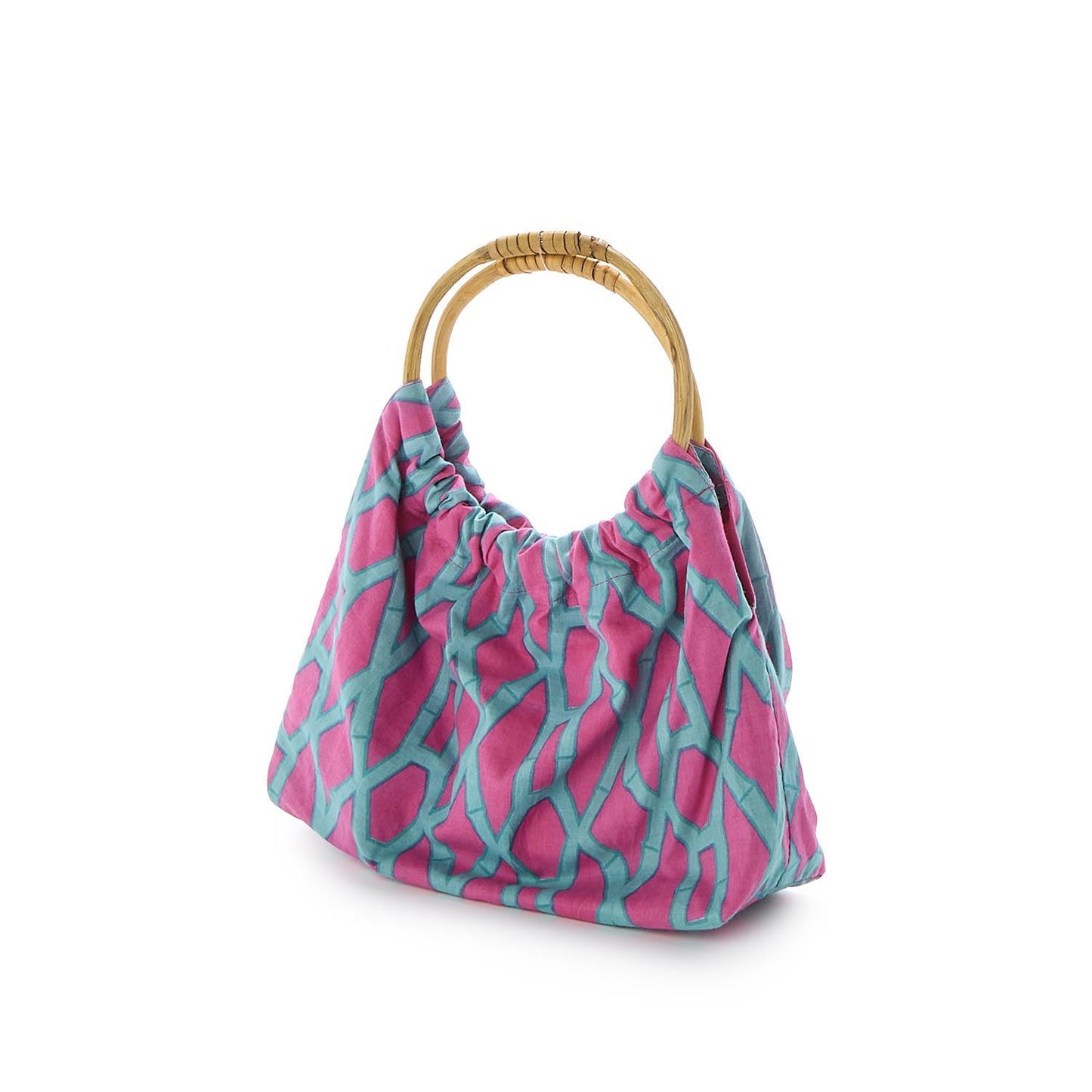 Preppy Bamboo Cotton Printed Handbag