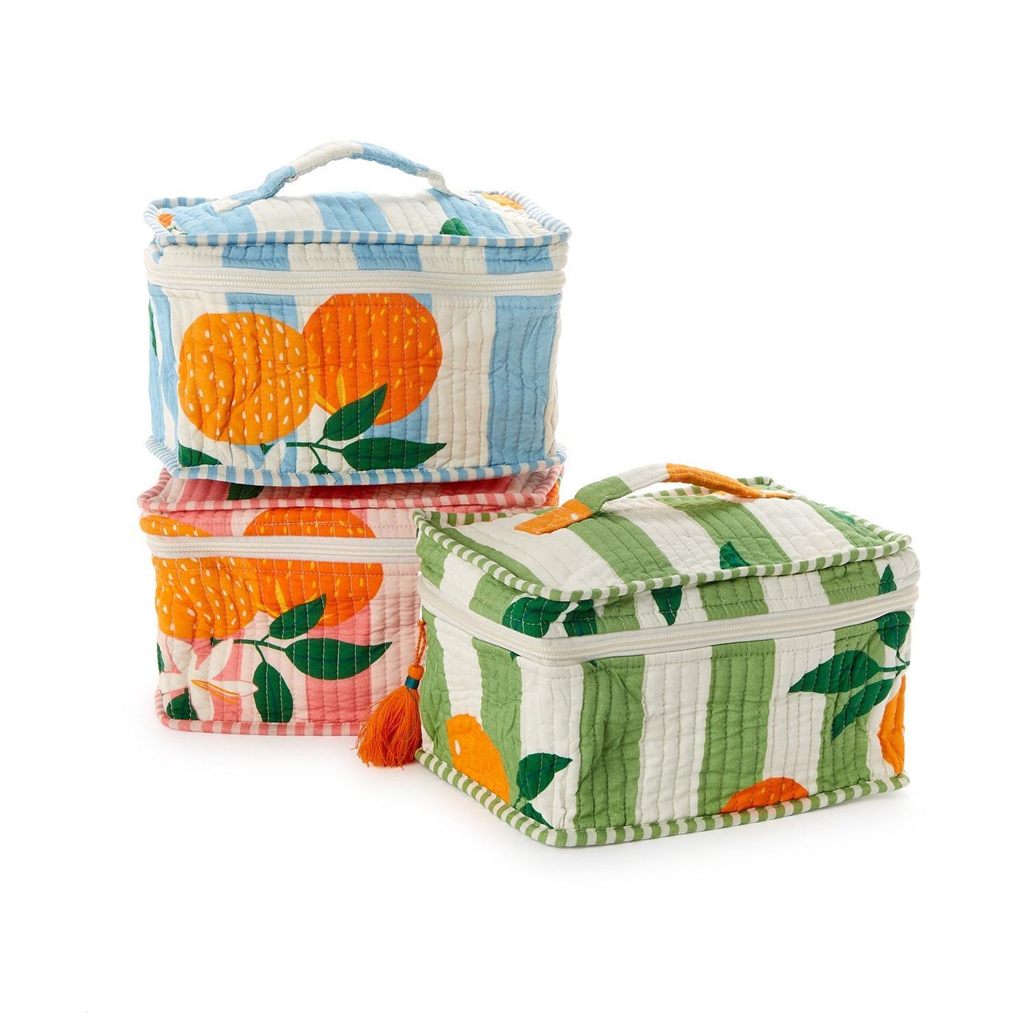 Orange Grove Cotton Block Printed Toiletry