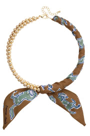 Winnie Ball Bead Scarf Necklace