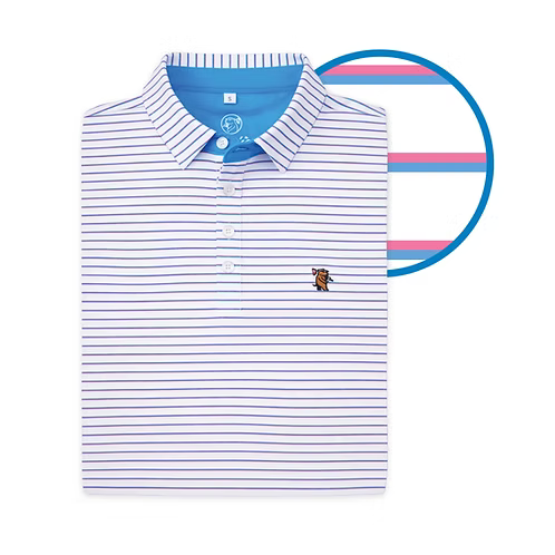 Caddie Range Polo - Pink/Blue
