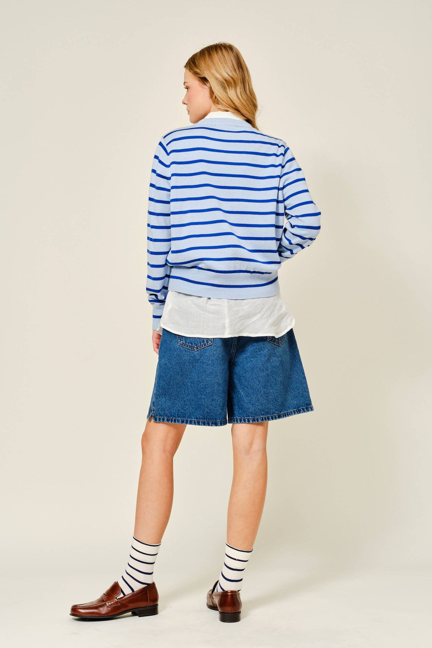 Soft Thin Striped Pullover Sweater