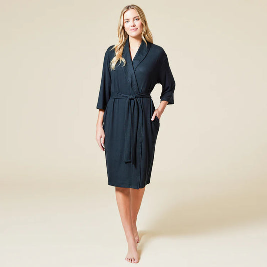 Dream Shawl Collar Robe-Black