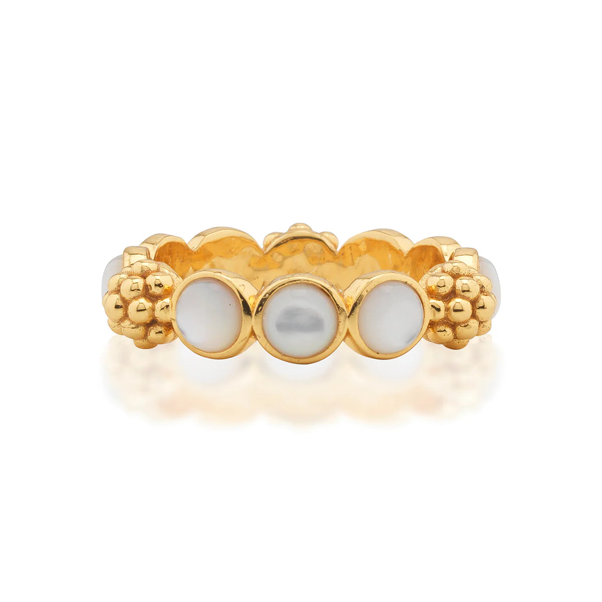Berry Gem Ring - Pearl White