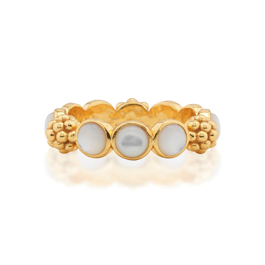 Berry Gem Ring - Pearl White