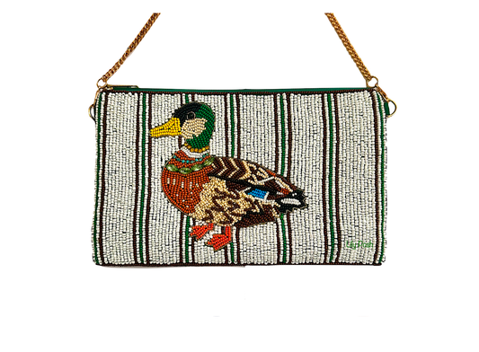 Beaded Duck Crossbody Bag