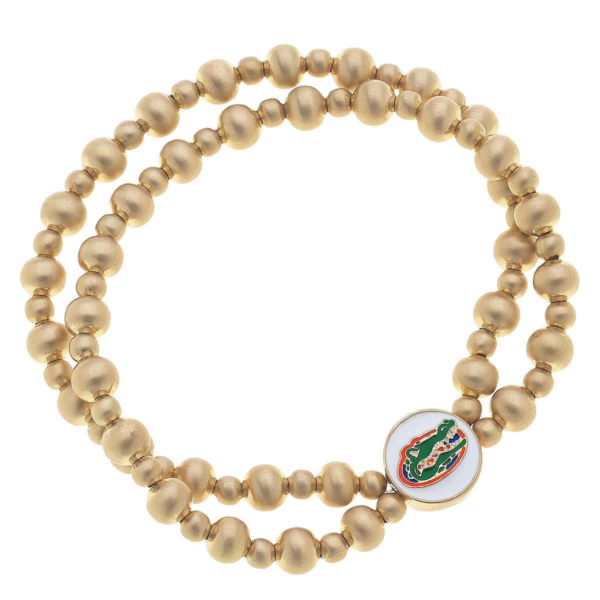 Florida Gators 2-Row Ball Bead Stretch Bracelet