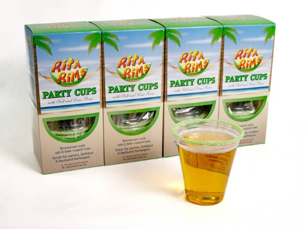 RitaRims Salt & Lime Pre Rimmed Cups  12 cups per box: 12 box